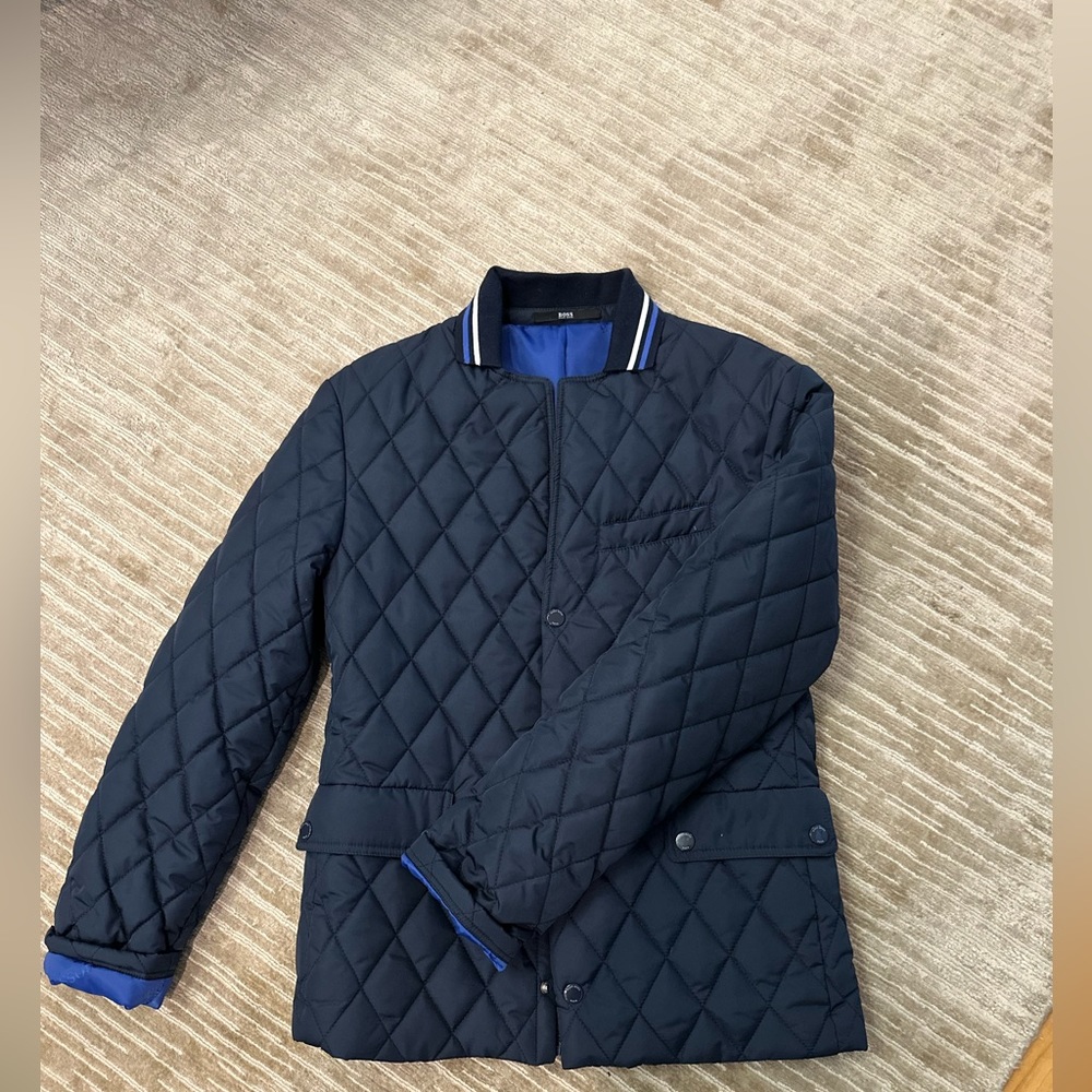 Hugo Boss quilted boys jacket, sz 12. New without tags